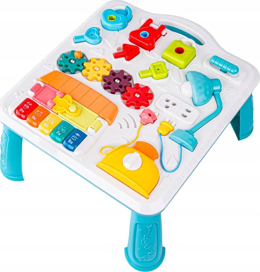 Edukacyjny Interaktywny Stolik Dla Dzieci, Pianinko, Klocki, Melodie Przecena 1