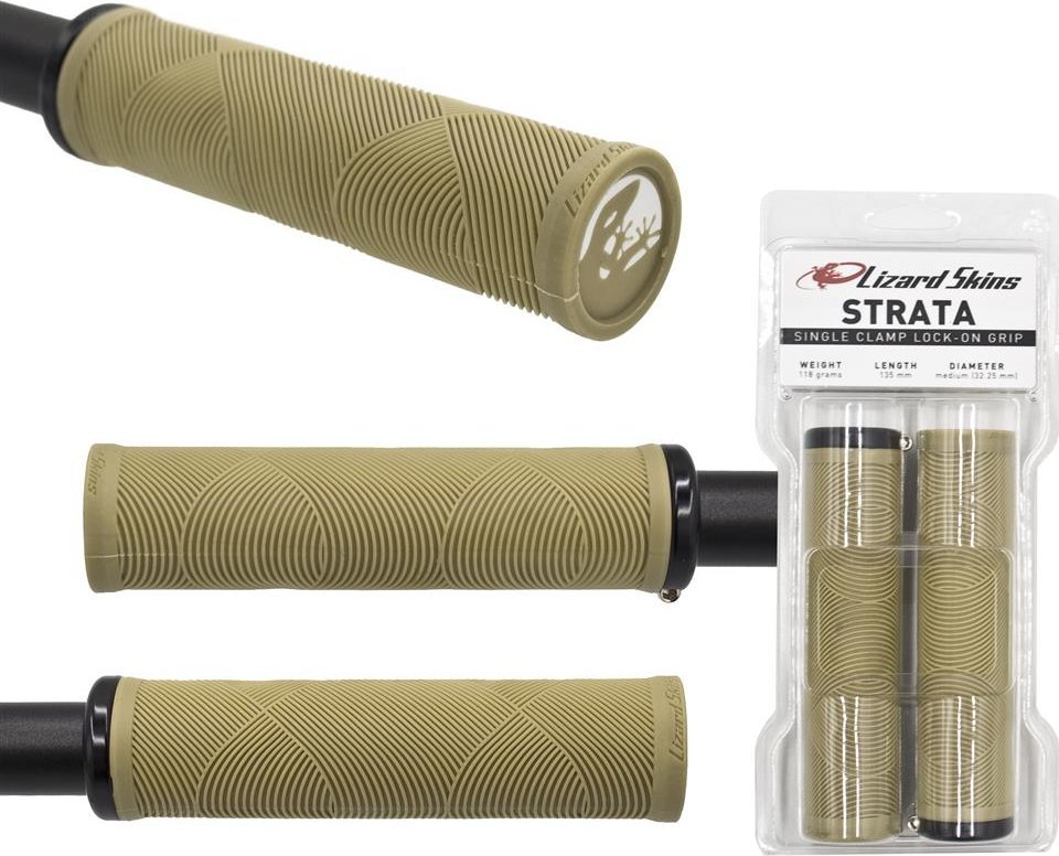 Lizard Skins Chwyty Lizardskins Strata Single sided Lock-on, 135 x 32,25 mm, piaskowe