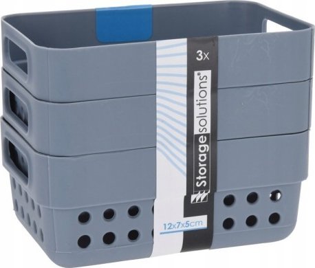Koopman Koszyk plastikowy do przechowywania zestaw 3 sztuki 350 ml