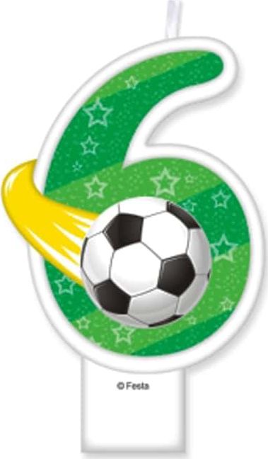 MK Świeczka cyferka Piłka Nożna - 6 - sześć uniwersalny