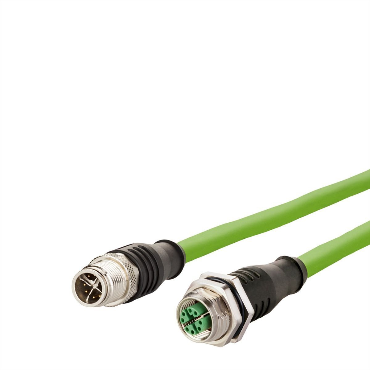 Kabel połączeniowy METZ CONNECT M12 żeński-męski, 8-biegunowy, kodowany X, przelotowy, 2 m