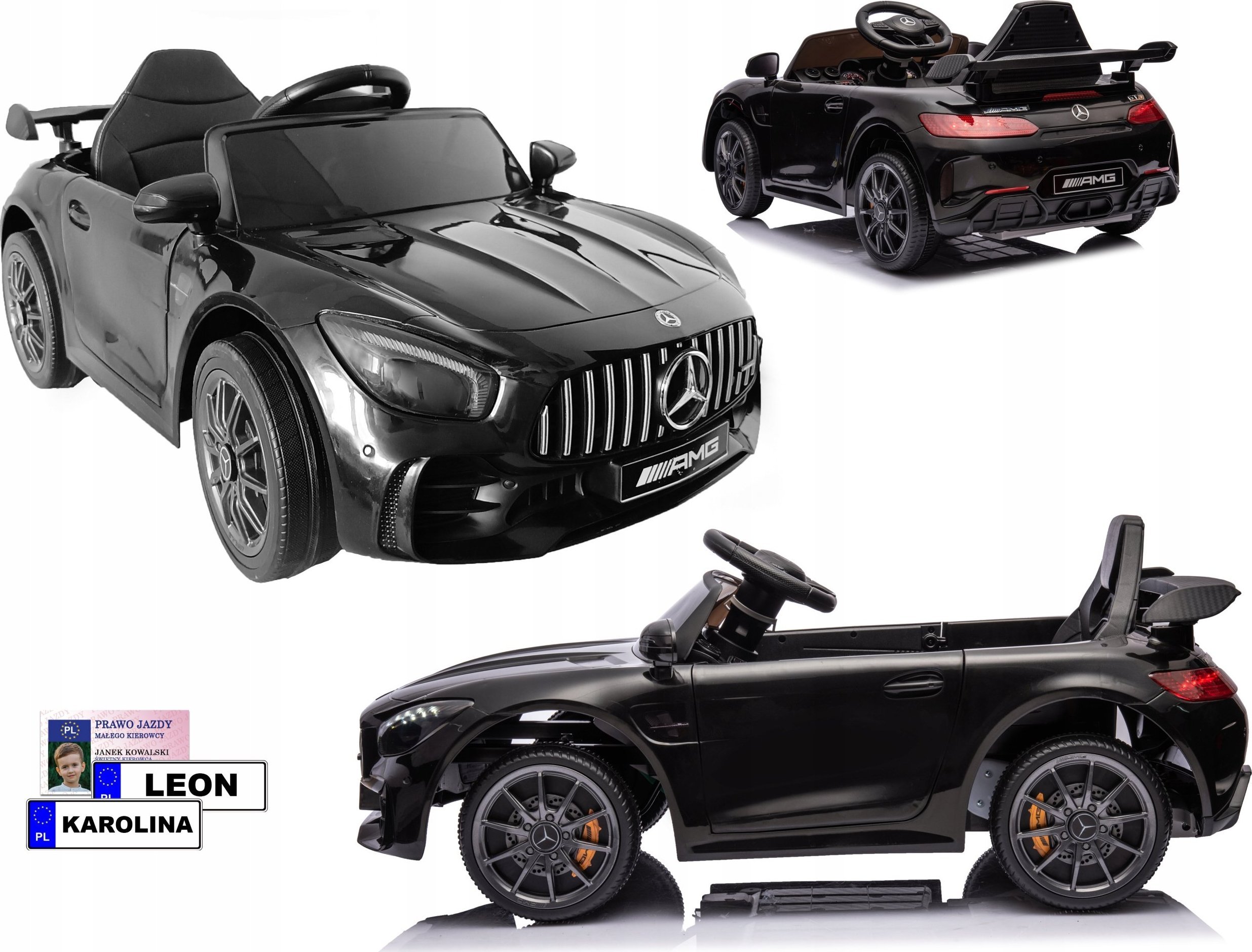 Mercedes Auto na akumulator Mercedes GTR-S pilot 2 silniki skóra radio EVA