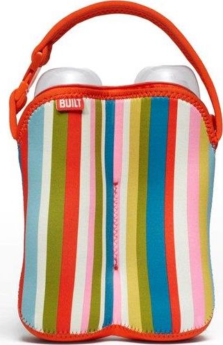 Built BUILT Bottle Buddy - Termoopakowanie do butelek podwójne (Baby Pink Stripe) uniwersalny