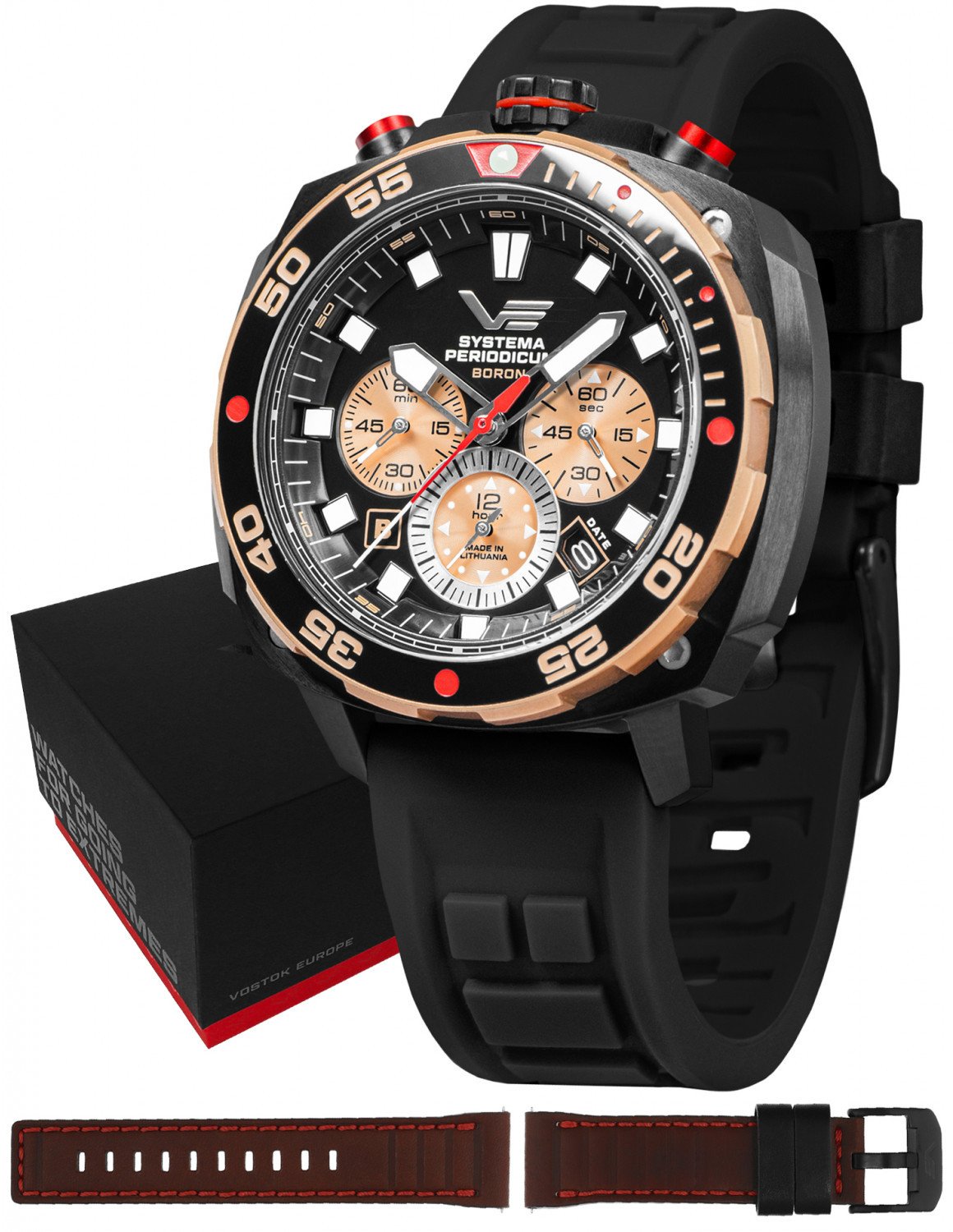 Zegarek męski Vostok Europe VK67-650E721SB czarny