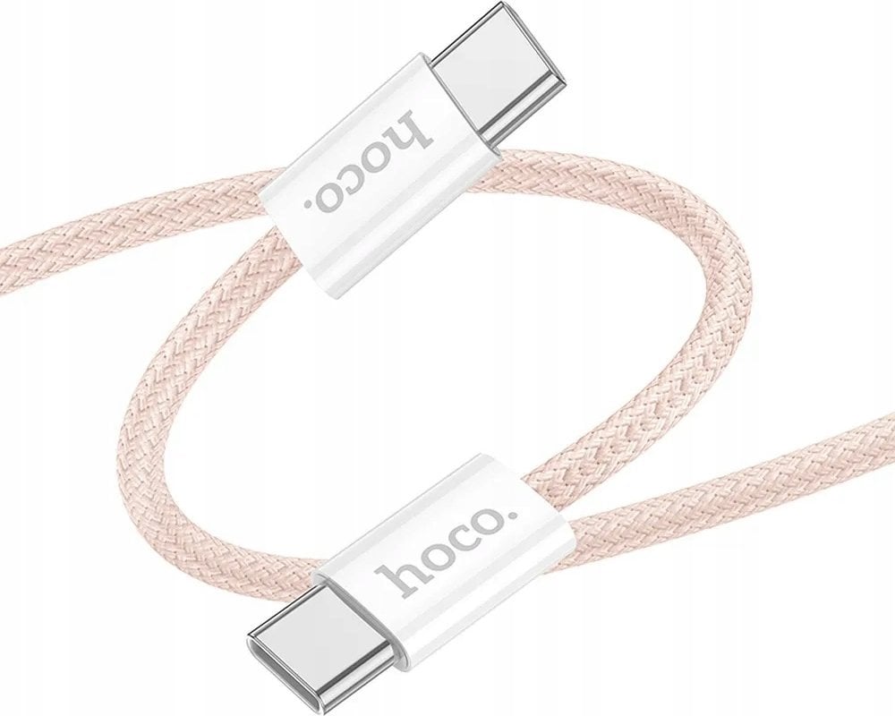 Kabel USB Hoco USB-C - USB-C 1 m Różowy (X104 pink)
