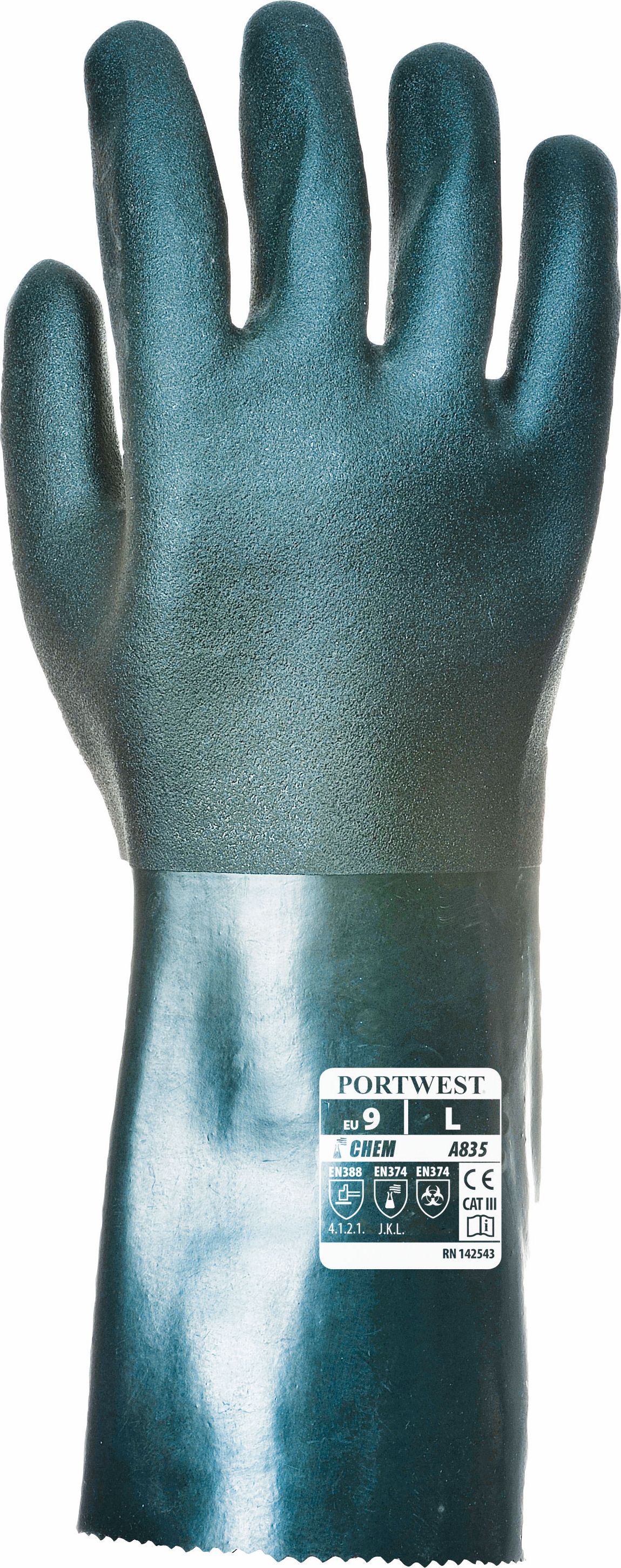 Portwest A835 Portwest Chemiczne Actifresh Rękawice Pcv35Cm