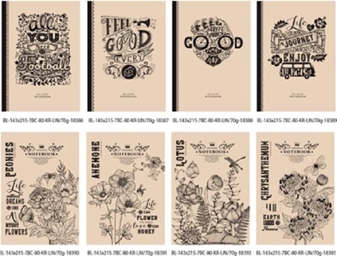 Fresh Notatnik ozdobny 143x215/80K linia FRESH