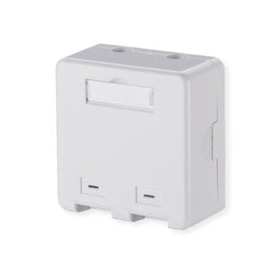 METZ CONNECT Puszka połączeniowa Keystone natynkowa, 2-portowa, niezmontowana, czysta biel