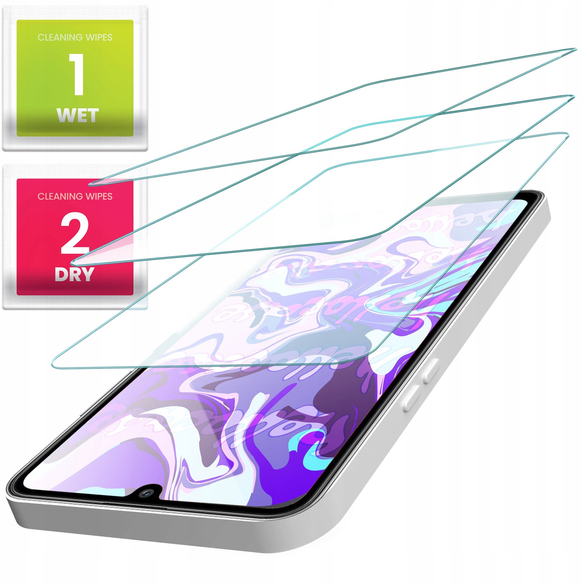 3-PAK Szkło Hartowane do Xiaomi Redmi 14C / A4 / A5 4G (9H, płaskie 2.5D)