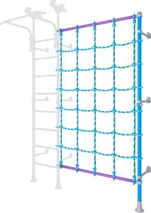 Małpiszon Słupek przyścienny z siatką błękitno-turkusowy Wallbarz Kometa