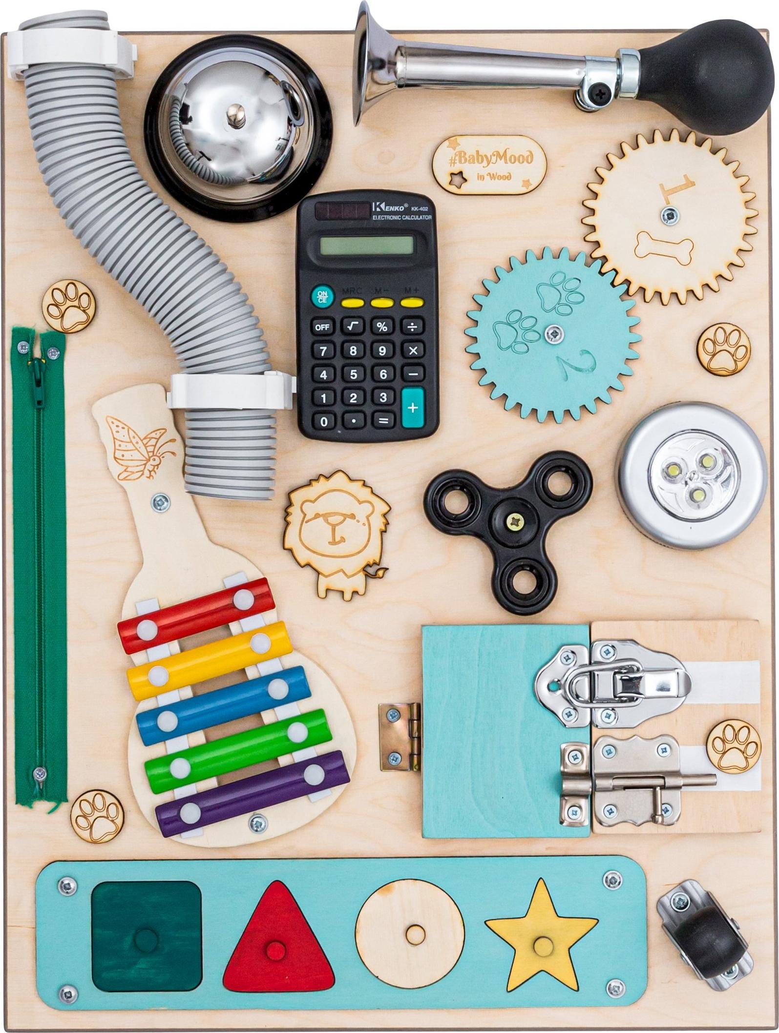 Tablica Sensoryczna Manipulacyjna 35x45cm Miętowa