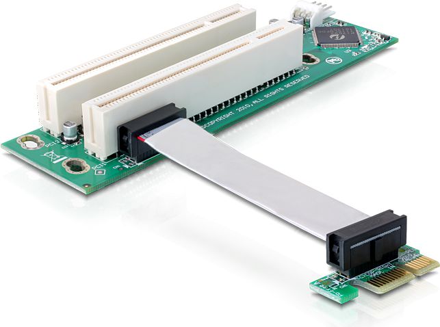 Delock Riser Card PCIe x1 - 2x PCI 32bit (41341)