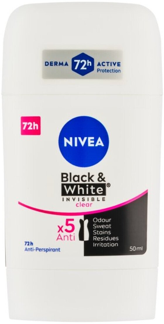 Nivea Invisible Black & White Antyperspirant w sztyfcie dla kobiet 50ml