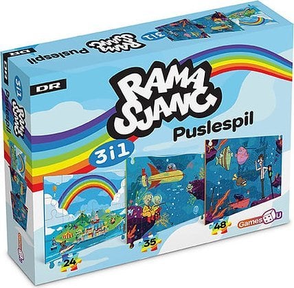 Magni Ramasjang puslespil 3-i-1 Rummet - (24,35,48 brikker)