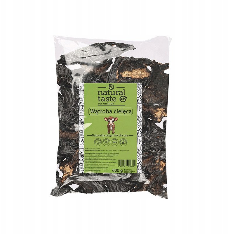 Natural Taste Naturalny przysmak gryzak dla psa wątroba cielęca 600 g