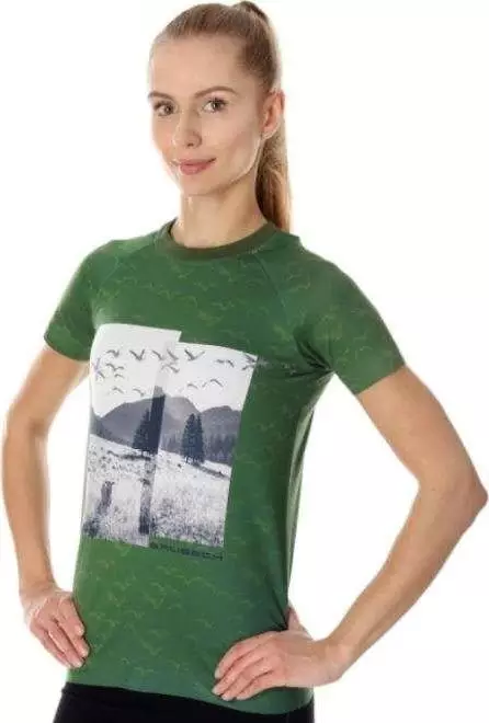 Brubeck SS13230A Koszulka damska Running Air zielony L