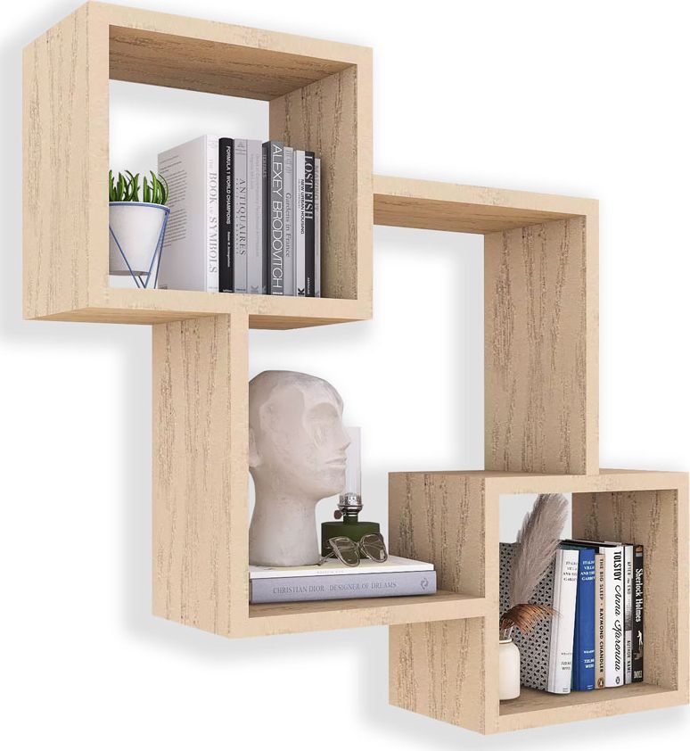 Elior Wisząca szafka na książki w kolorze dąb sonoma - Apolla