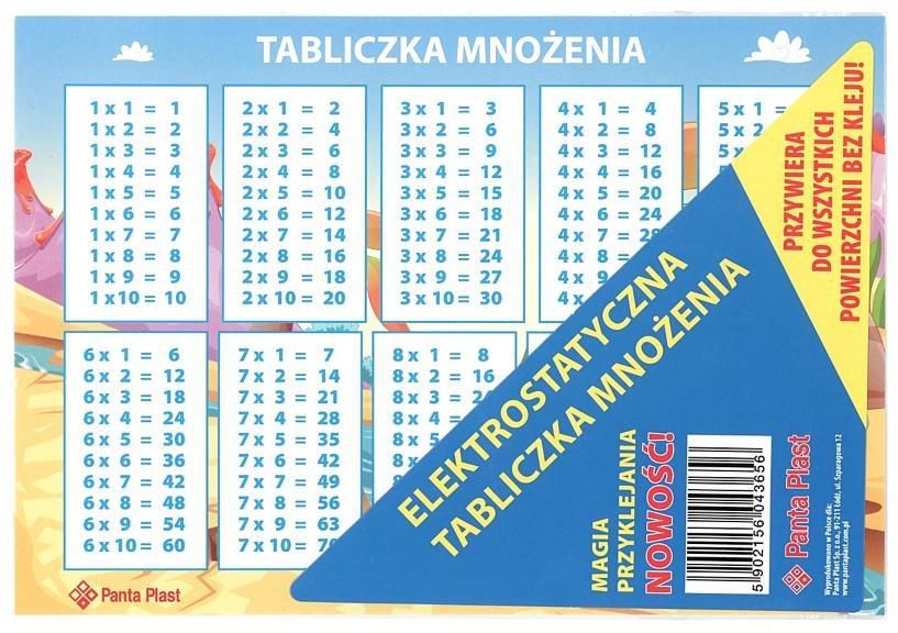 Panta Plast Elektrostatyczna Tabliczka Mnożenia