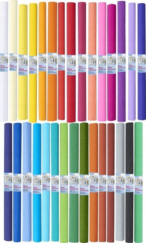 Top 2000 Bibuła marszczona Top 2000 Creatino 50x200cm turkusowa, TURKUSOWY