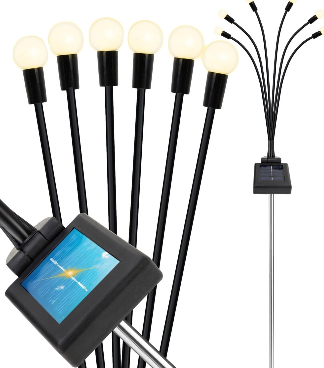 PrzydaSie Lampa Solarna Wbijana Kuleczki 6 Led Lampka Ogrodowa Kule Kulki