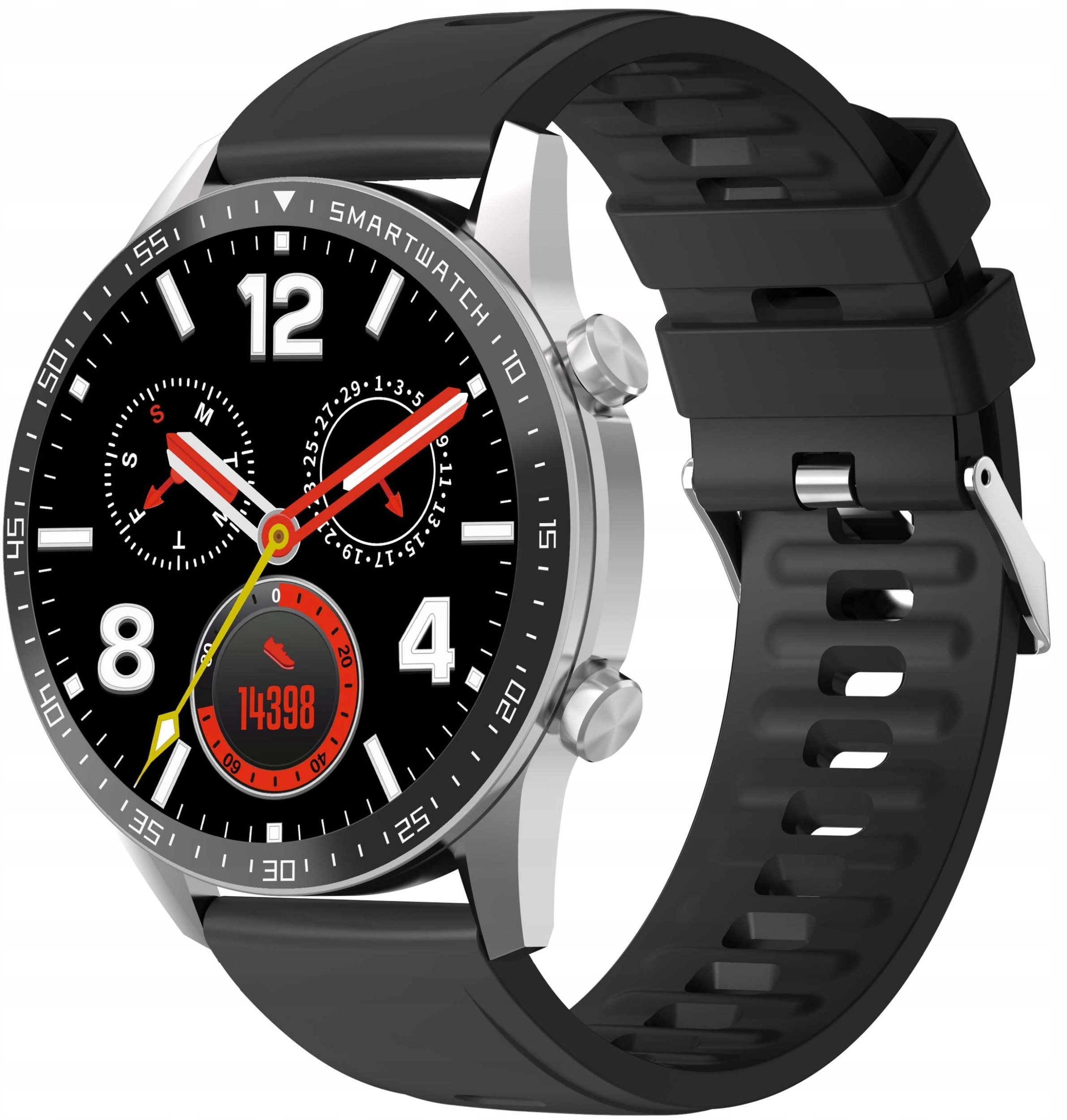 Smartwatch Gravity Srebrny Bransoleta + Pasek GT10-6