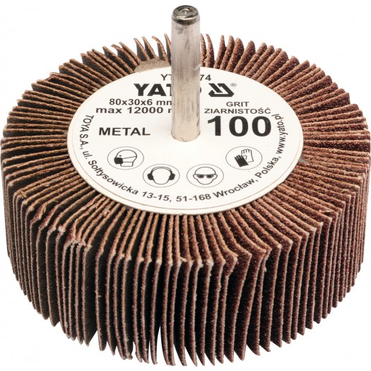 Yato Ściernica listkowa trzpieniowa P60 80 x 30 x 6mm YT-83372