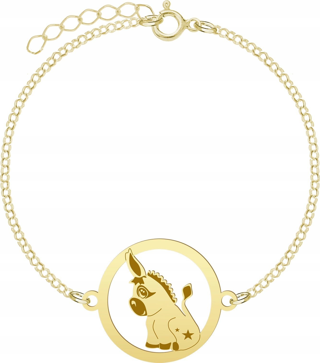 Radziszewska Jewellery Pozłacana Bransoletka CUTIE OSIOŁEK DEDYKACJA