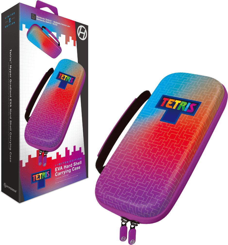 Hyperkin Official Tetris® EVA Hard Shell Carrying Case for Switch®OLED Model/Nintendo Switch®(Hyper Gradient)