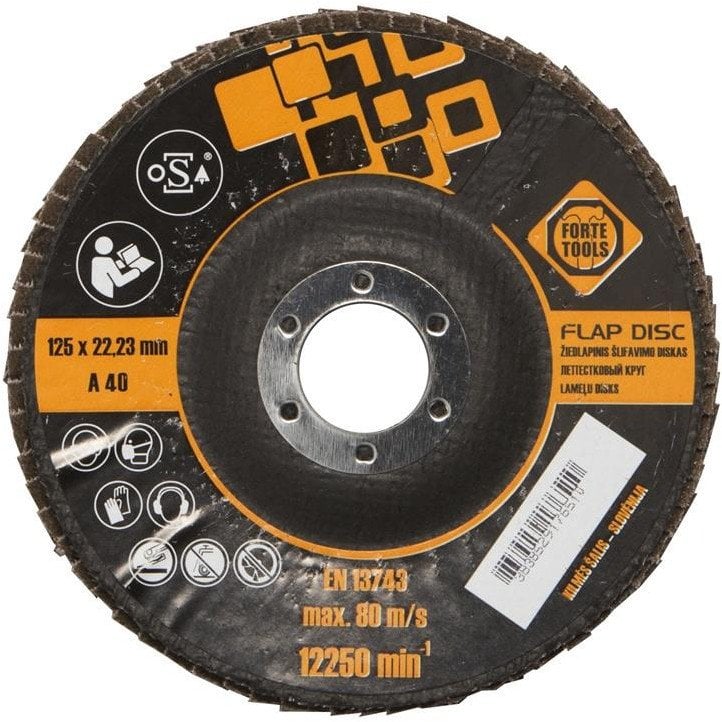 ABRASIVE FLAP DISC 125X22,23 MM FORTE T