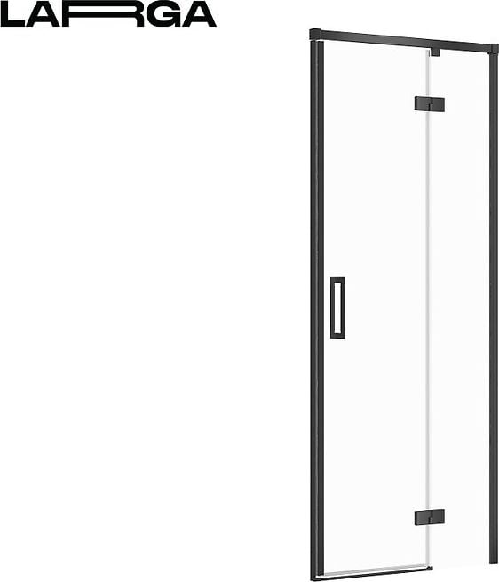 Cersanit S932-123 Drzwi Na Zawiasach Kabiny Prysznicowej Larga Czarna 80x195 Prawe Szkło // KNC.DRZ-LARGA-80X195-TR-P-CZ