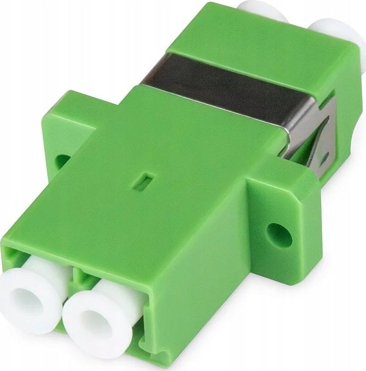 Digitus Adapter światłowodowy LC APC/LC APC duplex, jednomodowy OS2, ceramiczna tuleja, zielony