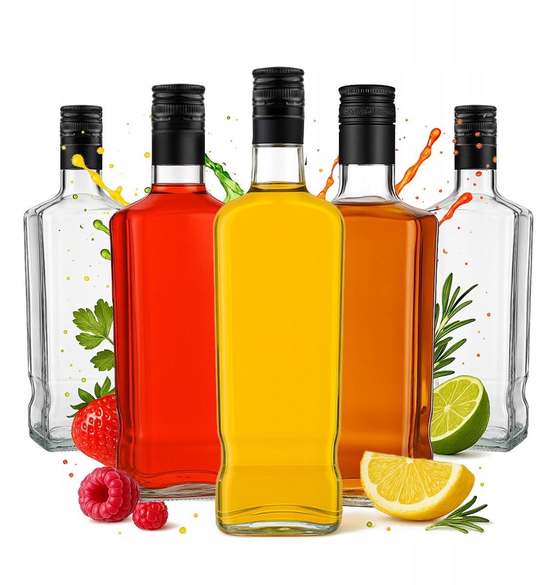 5x Butelka JACK WALKER 1000ml + ZAKRĘTKA na BIMBER WHISKY RUM ALKOHOL 1 L