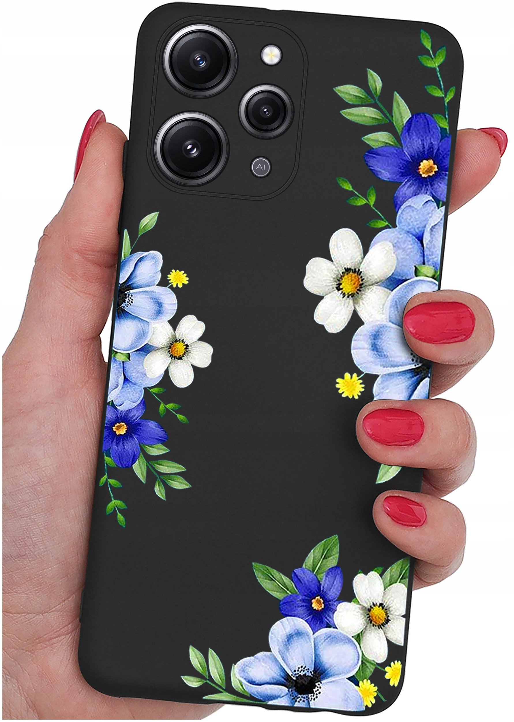 Etui do Xiaomi Redmi 12 4G WZORY |SILIKONOWE MATT CASE + SZKŁO 9H