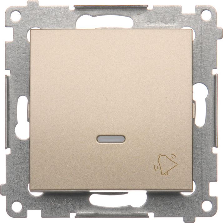 Kontakt-Simon Przycisk dzwonek z podświetleniem złoty mat - DD1L.01/44