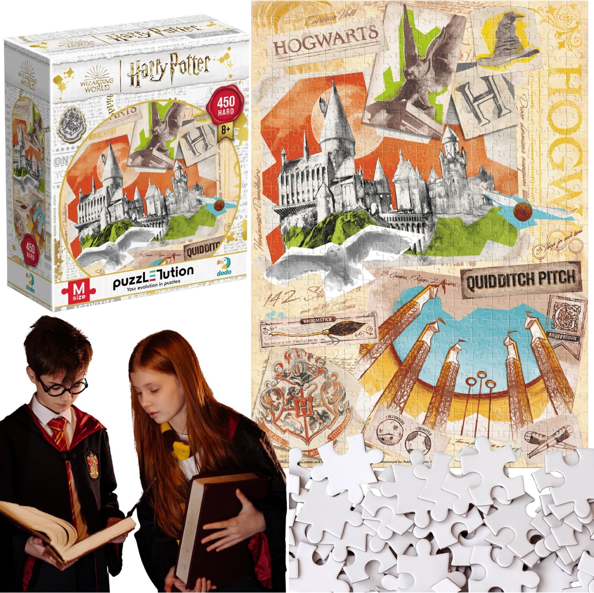 Dodo Puzzle "Harry Potter" - "Szkoła Hogwartu" Wysoka Jakość 450 Elementów 8+