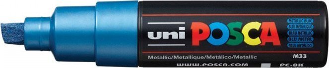 Uni MARKER PLAKATOWY UNI POSCA PC-8K METALLIC NIEBIESKI