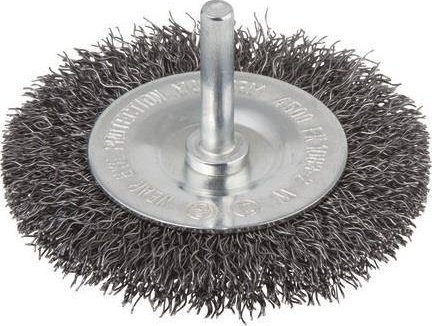 Wolfcraft Szczotka tarczowa 75 mm Wolfcraft - drut falisty, trzpień