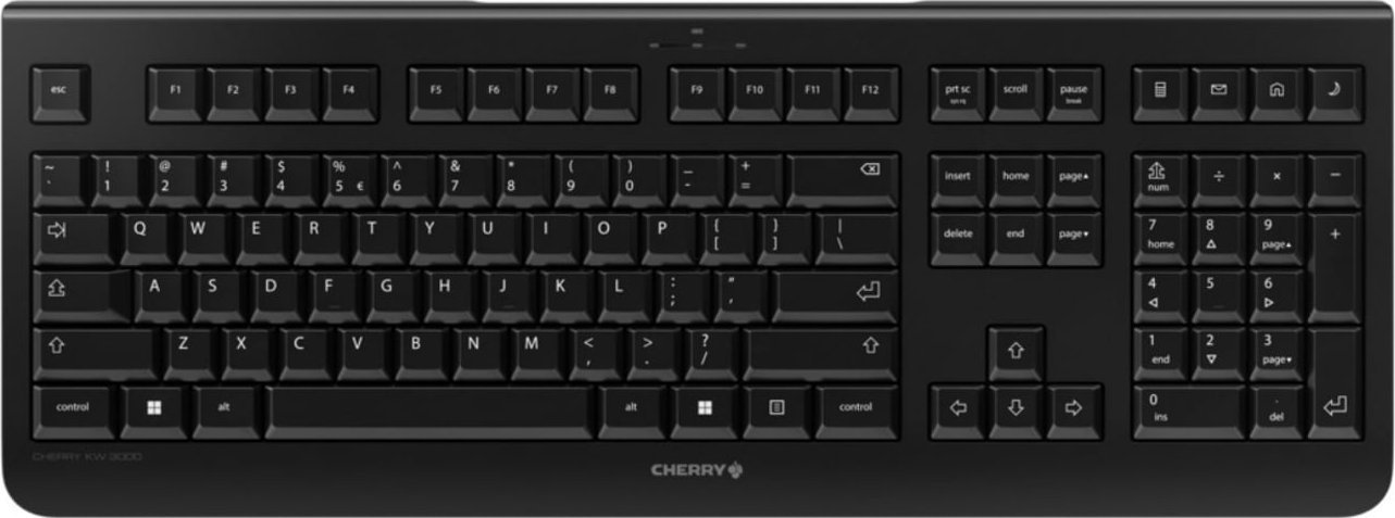 Klawiatura Cherry KW 3000 klawiatura RF Wireless QWERTY Angielski Czarny