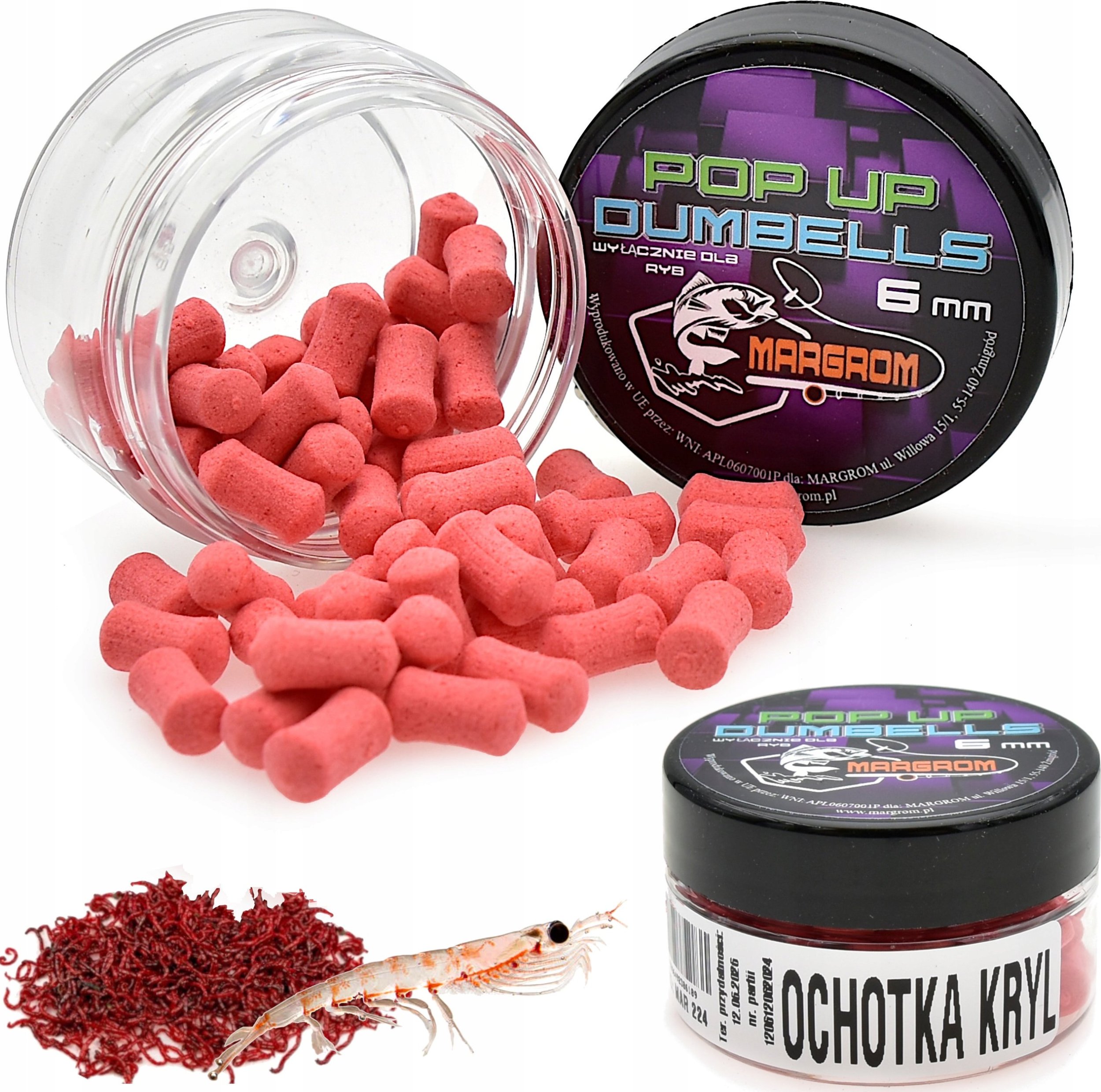Margrom Dumbells POP UP 6 mm Margrom OCHOTKA KRYL przynęta Method Feeder