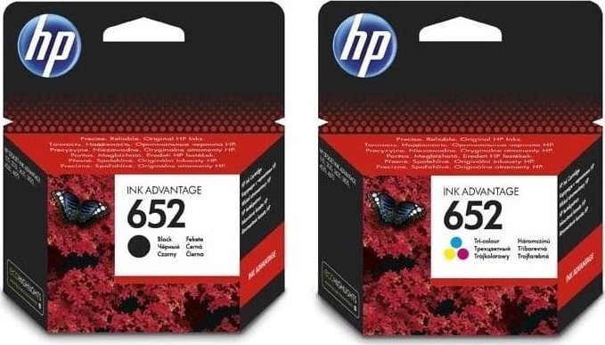 Tusz HP 652 F6V24AE 5ml + F6V25AE 6ml CMYK Oryginał komplet