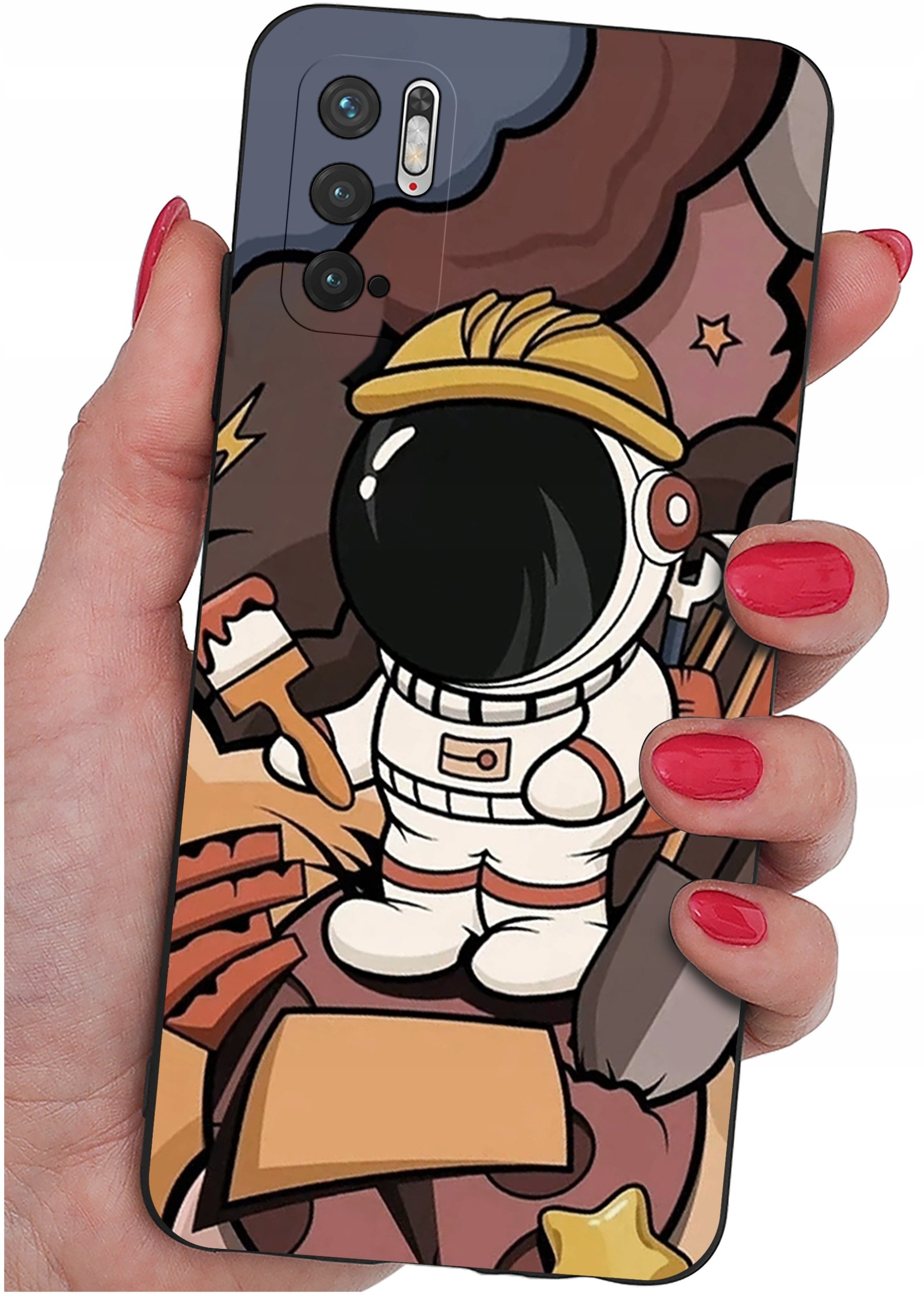 ETUI do Xiaomi Redmi Note 10 5G | WZORY | SILIKONOWE MATT CASE + SZKŁO 9H