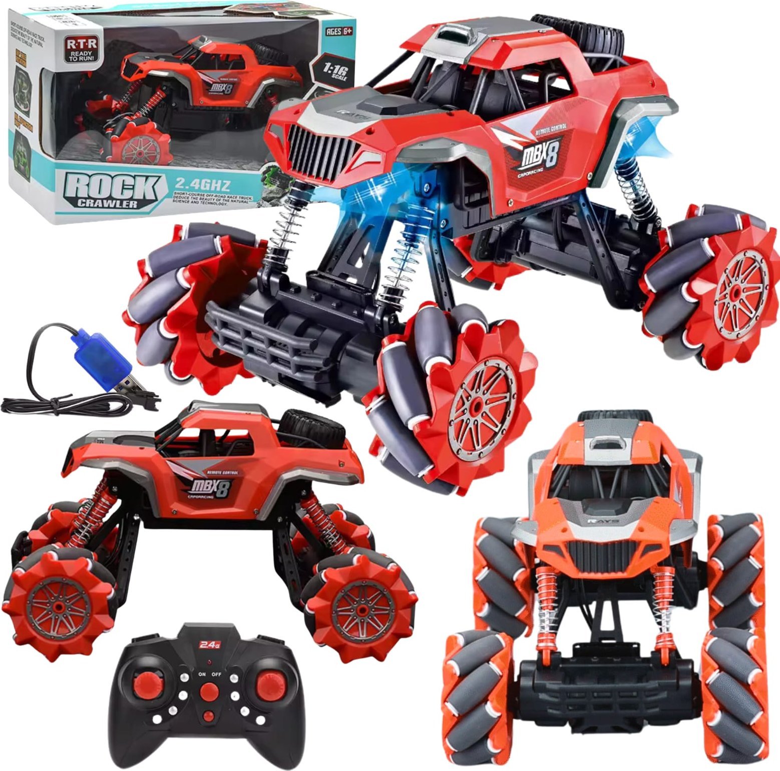 ProNice Samochód Jeep Zdalnie Sterowany Na Pilot Pojazd Wysokie Zawieszenie Muzyka