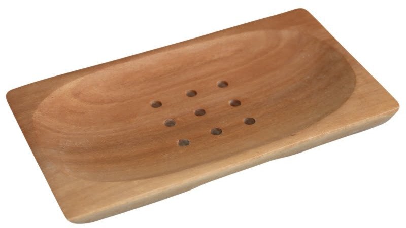 Drewniana mydelniczka - Prostokątna płaska