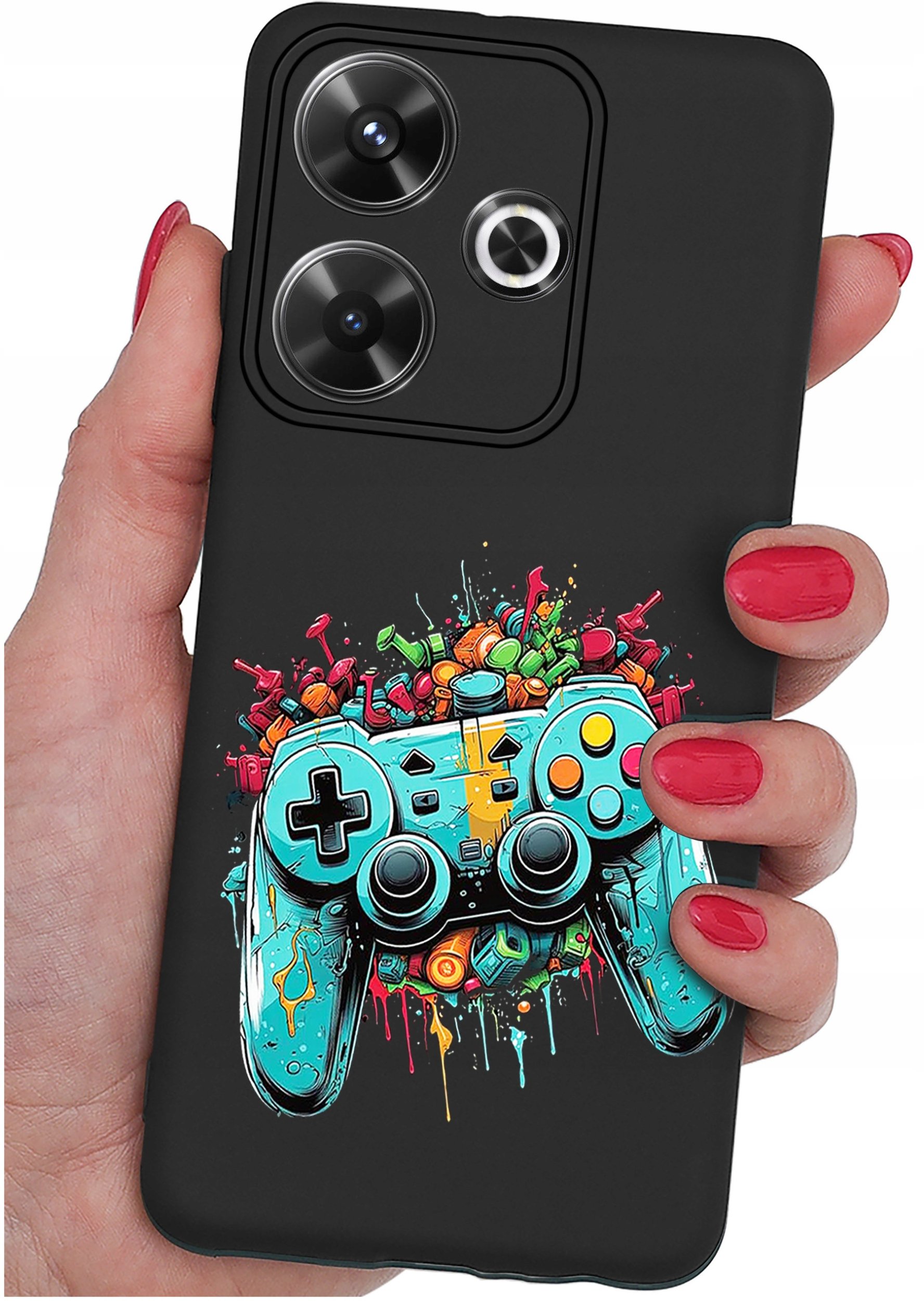 Etui do Xiaomi Redmi 13 4G WZORY |SILIKONOWE MATT CASE + SZKŁO 9H