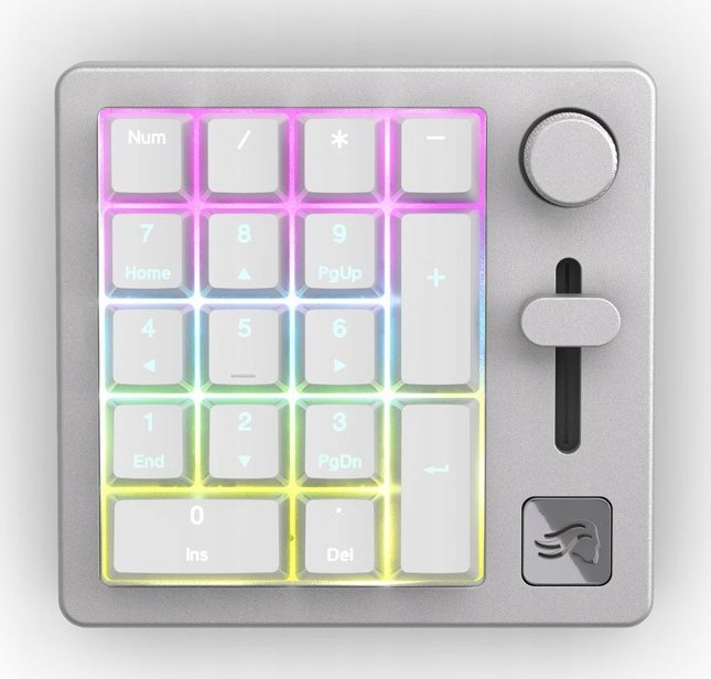 Klawiatura Triton Glorious GMMK Wireless Numpad - Fox Switches, grey/white