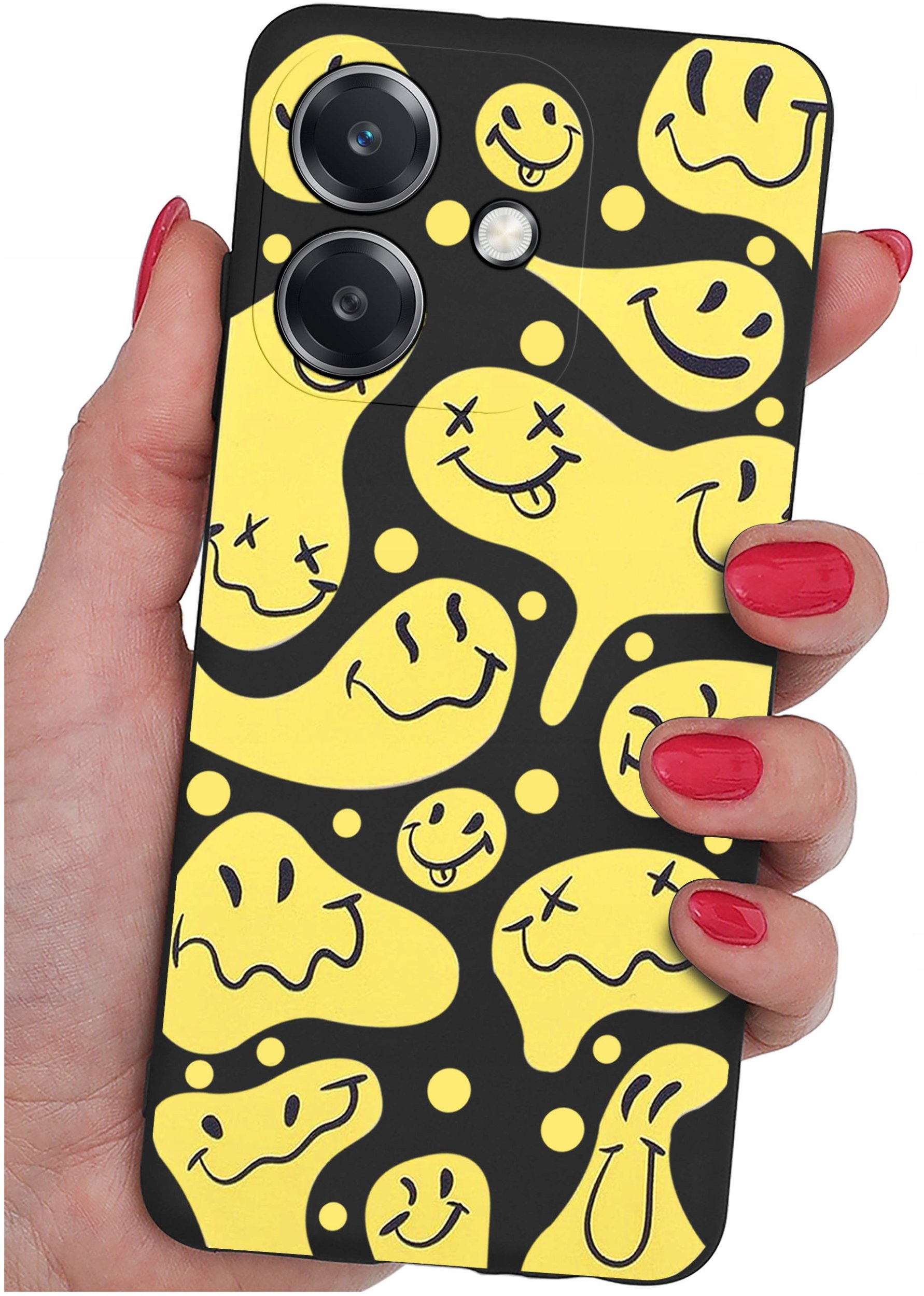 Etui do Oppo A40 | A40M | WZORY | SILIKONOWE MATT SZKŁO 9H