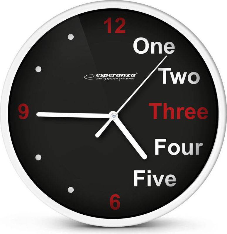 Esperanza Zegar ścienny Prague biały (EHC014W)