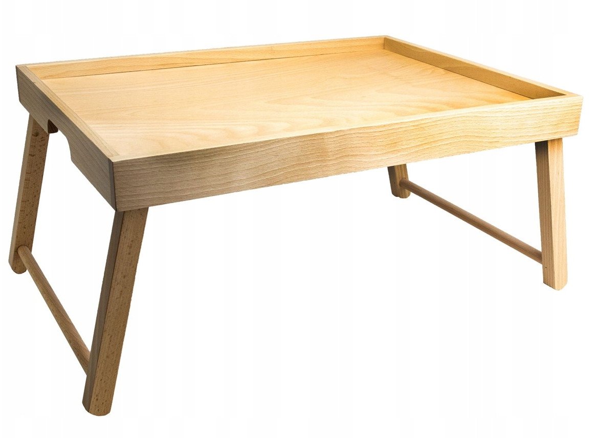 Taca room servis z nóżkami bukowa Naturalna