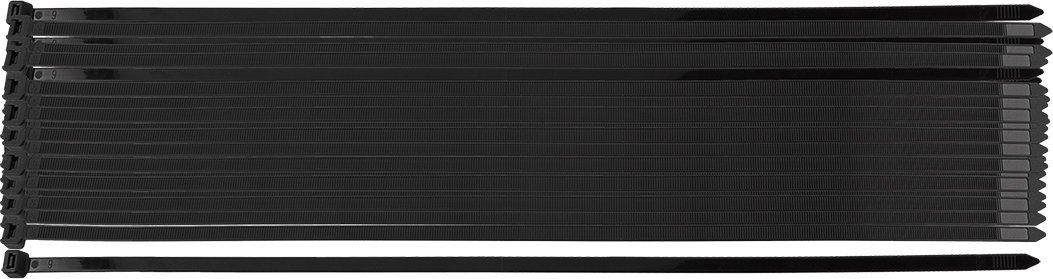 Neo Opaski zaciskowe EXTREME 9.0 × 450 mm, czarne, 50 szt.