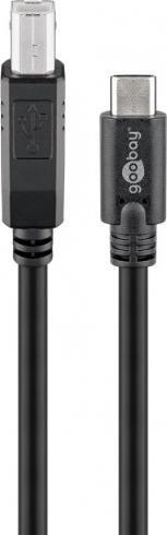 Kabel USB Goobay USB-C - USB-B 1 m Czarny (JAB-2866297)